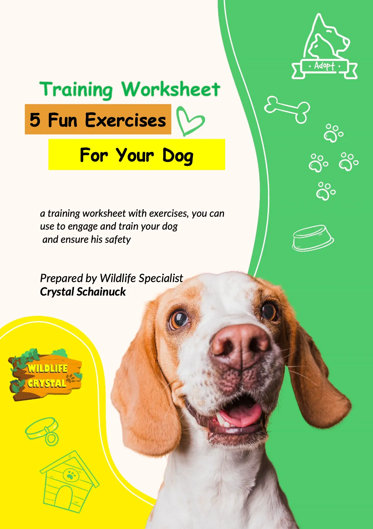 Cover of the free e-book 5 Fun Exercises for Your Dog